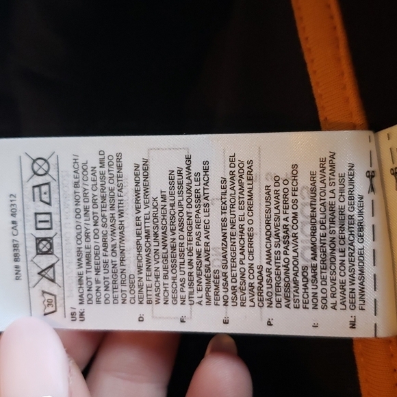 Adidas Essentials Fleece Hoodie Black & Victory Blue - Size S - Picture 8 of 10